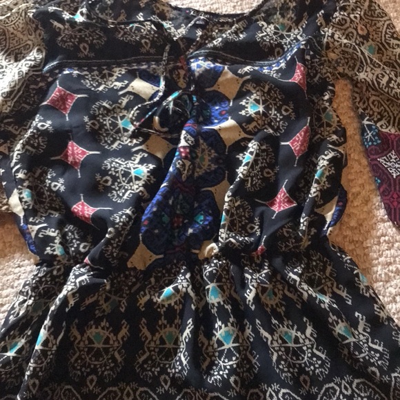 BeBop 3/4 sleeve cinch waist dress with slip/liner - Picture 3 of 7